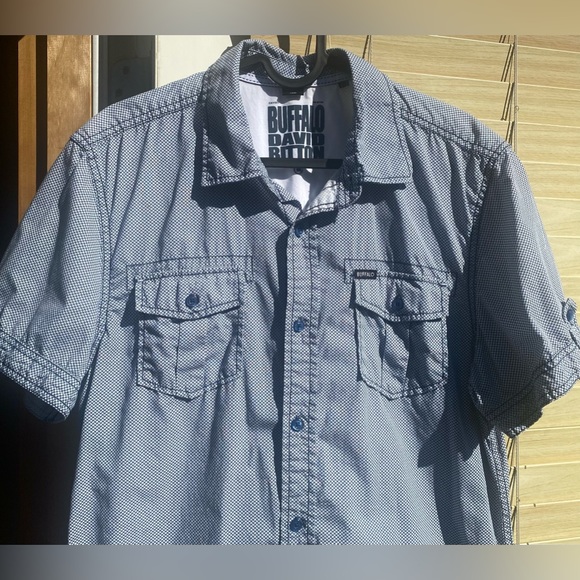 Buffalo David Bitton 100% Cotton Button Down Short Sleeve Shirt - Picture 2 of 12